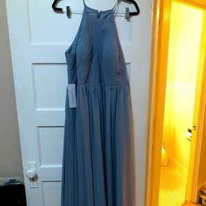 New Azazie Joy Dusty Blue dress, A16